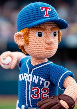 Crochet Baseball Player Doll