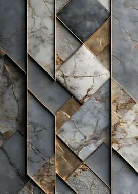 Geometric Marble and Stone Pattern