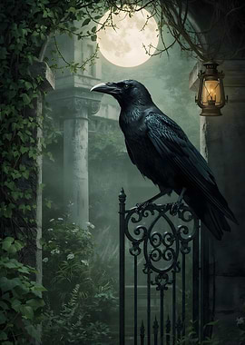 Raven Under Moonlight