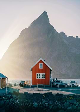 Red House in Lofoten, Norway