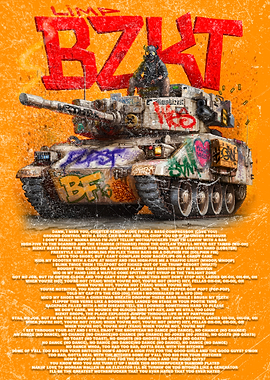 LIMPBZKT Tank with Graffiti and Figure