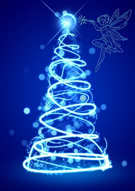 Glowing Christmas Tree with Fairy