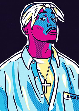 2Pac Pop Art Portrait