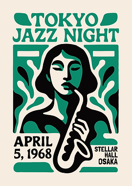 Tokyo Jazz Night Poster