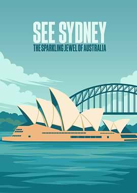 See Sydney Travel Poster