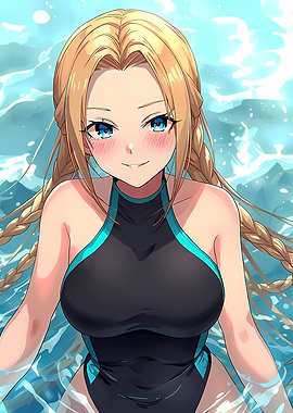 Anime Girl in Water