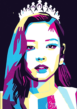 Pop Art Portrait of Jennie Kim