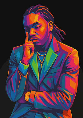 Gunna Colorful Portrait