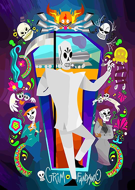 Grim Fandango Colorful Illustration