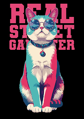 Cool Cat with Sunglasses Illustration