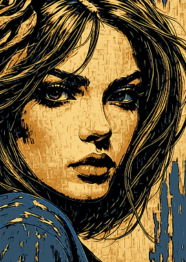 Portrait of a Woman in Blue