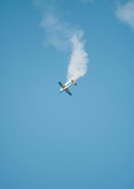 Aerobatic Plane with Smoke Trail