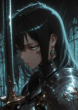 Anime Knight with Sword