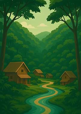 Cabin in the Woods Landscape