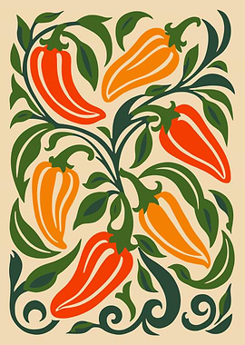 Pepper Plant Illustration