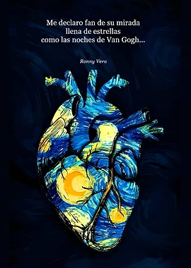 Van Gogh Heart with Starry Night