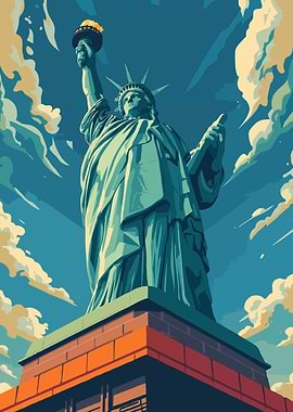 Statue of Liberty Digital Illustration