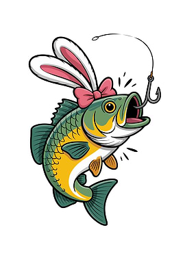 Funny Easter Fish Art