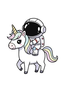 Astronaut Riding Unicorn