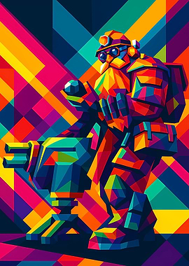 Deep Rock Galactic Dwarf Pop Art