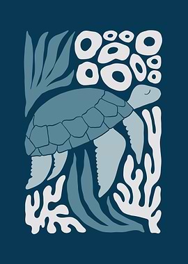 Sea Turtle Swim Dark