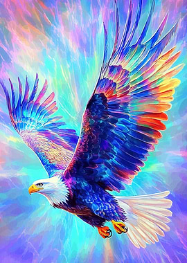 Colorful Eagle Flight