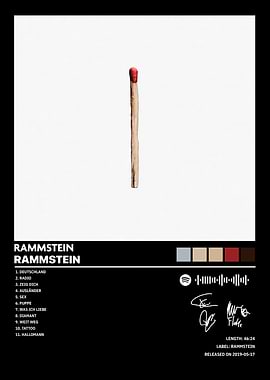 Rammstein Album Cover Matchstick