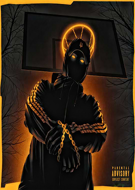 Basketball Player with Halo Digital Art