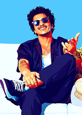 Bruno Mars Portrait Illustration