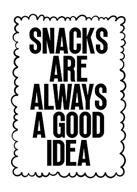 Snacks are always a good idea