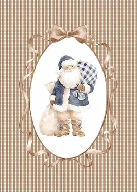 Watercolor Santa Claus with Gifts