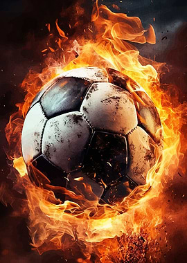 Flaming Soccer Ball