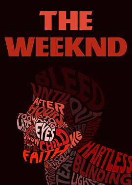 The Weeknd Typography Portrait