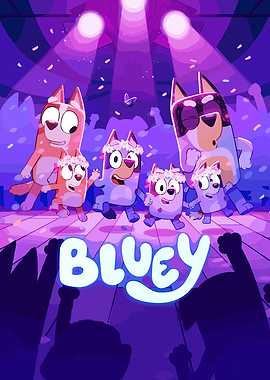 Bluey and family at a concert