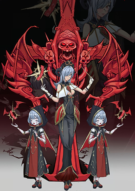 Anime-style character with gothic elements