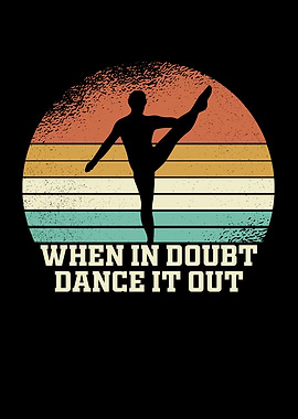 Dance It Out Silhouette Retro Design