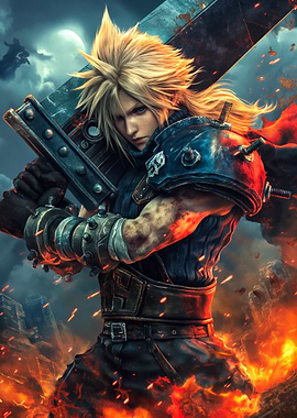 Cloud Strife with Buster Sword