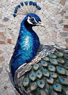 Peacock Mosaic Art