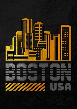 Boston Skyline Art Print