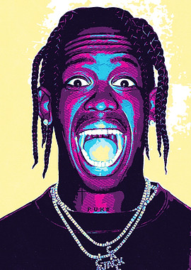 Travis Scott Pop Art Portrait