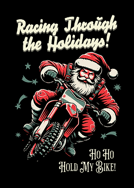 Santa Claus Racing Through the Holidays