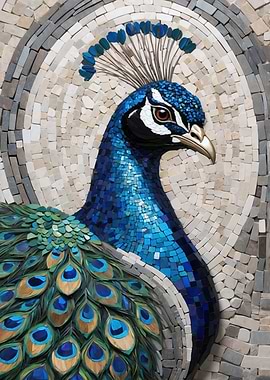 Peacock Mosaic Art
