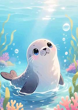 Cute Seal Ocean