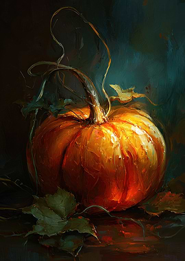 Pumpkin Still Life Painting