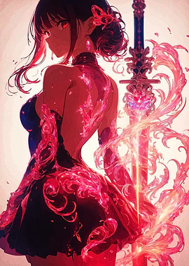 Anime Girl with Sword