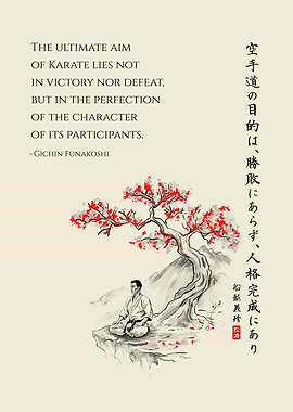 Karate Philosophy Art with Gichin Funakoshi Quote