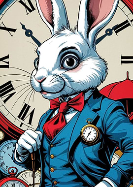 Rabbit Clockwork Background