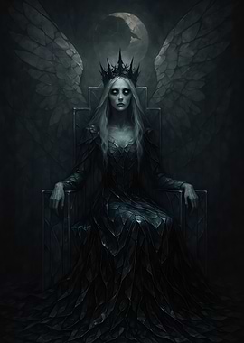 Dark Angel Queen on Throne