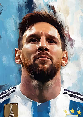 Lionel Messi Portrait Painting