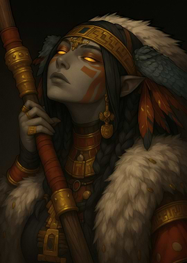 Fantasy Elf Shaman Portrait